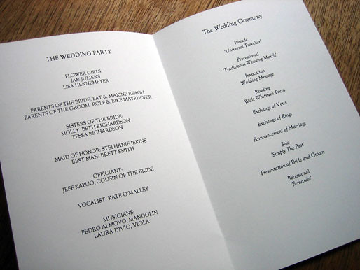 Black and White Printable Wedding Program This is part of a free 