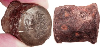 RRC 365/1 C VAL FLAC Eagle Standards Denarius Bronze Die for minting coins
