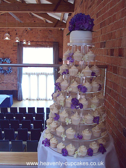 Purple Wedding Cupcake TowerThe Carriage HallNottingham
