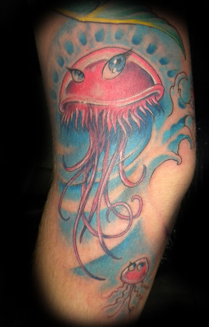 Girlie Jelly Fish Tattoo Tattoos By JR Linton At Hellcat Tattoo in West 