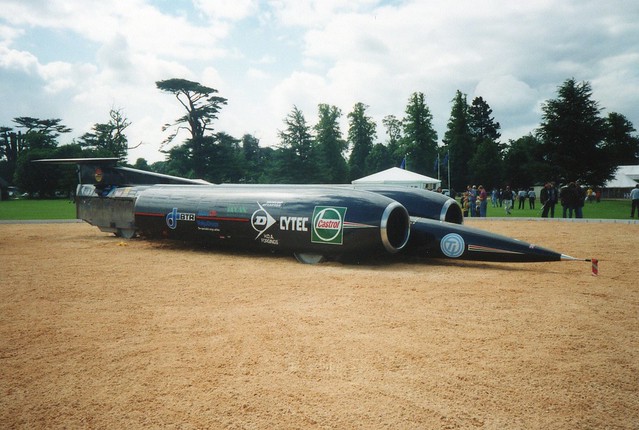 Thrust SSC supersonic car landspeed car which holds the landspeed record