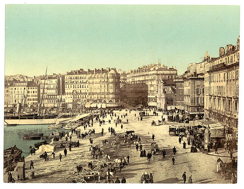 [Old Harbor (Vieux-Port), Marseille, France, with Hotel Beauvau at right, 1890] (LOC)