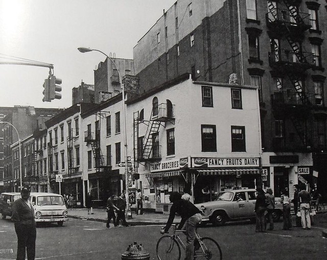 1960s NYC west greenwich village BLEECKER and CHRISTOPHER Street New York City Vintage Photo