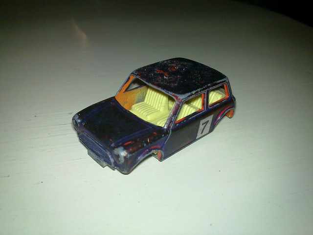 Matchbox Racing Mini 1970 after my brother modified it