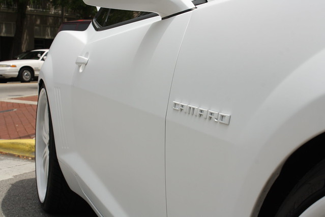Flat White Camaro Looks really good actually