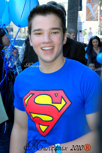 Actor Nathan Kress ICarly Show attends the premiere of the movie Megamind 
