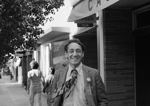 Harvey Milk In front of his Castro Street Camera Store, circa 1977