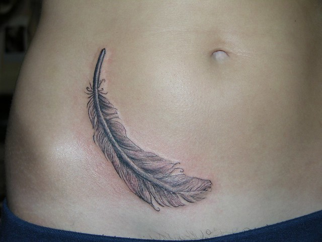 Feather on Belly Coverup 