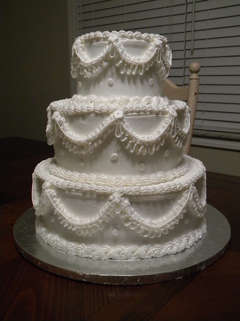 Old School Traditional Wedding Cake I was asked to make a cake for a 50th