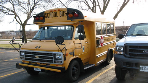 Small Chevrolet van school bus. Glenview Illinois. April 2010. by Eddie from Chicago