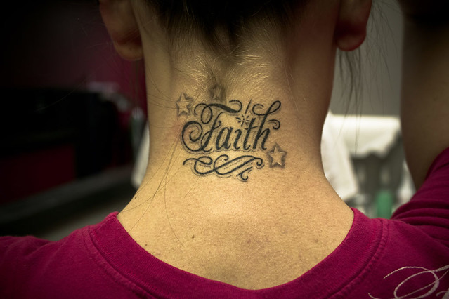 faith script tattoo this font is fancy but does so in a subtle way 