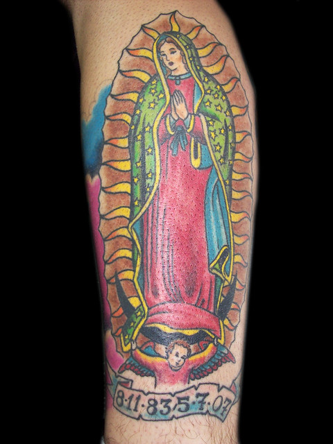 Guadalupe tattoo Carlos Peluko Professional Tattoo Artist