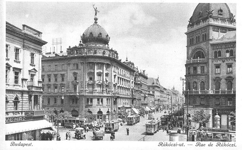 Old postcards of Budapest – Rakoczi Street