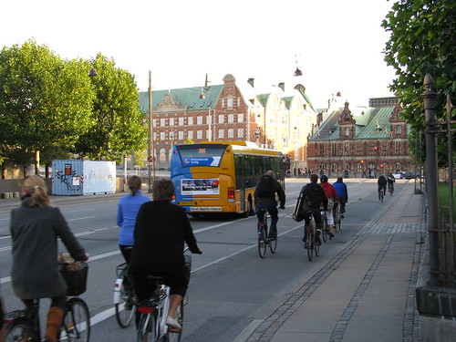 Copenhagen bicycle and bus lane