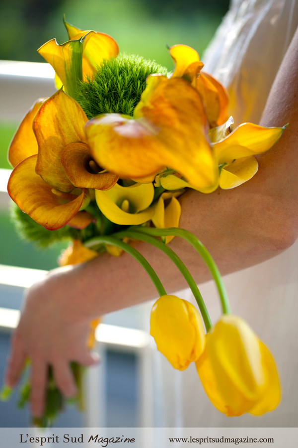 European arm bridal bouquet