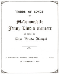 Jenny Lind concert by Frieda Hempel