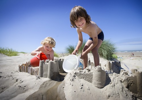 Zandkasteel bouwen