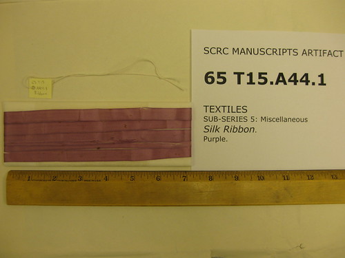 Purple silk ribbon, undated