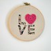 "LOVE" embroidery