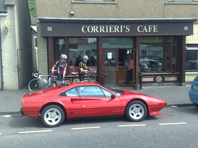Seen today 1985 Ferrari 208 turbo Parked outside the fantastic Corrieri's 