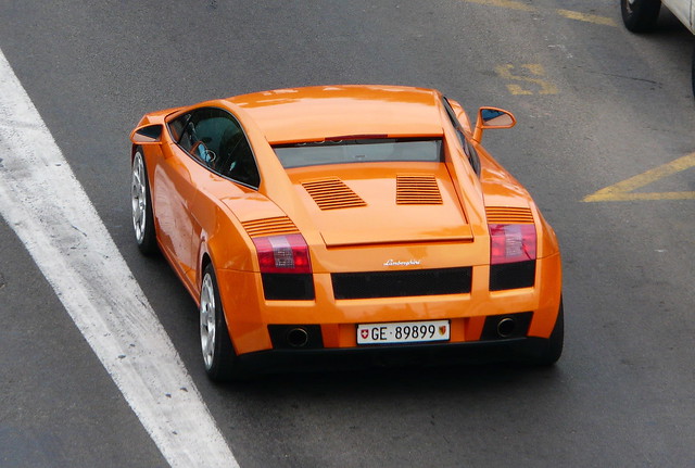 Lamborghini Gallardo Orange Cannes C te d'Azur French Riviera France