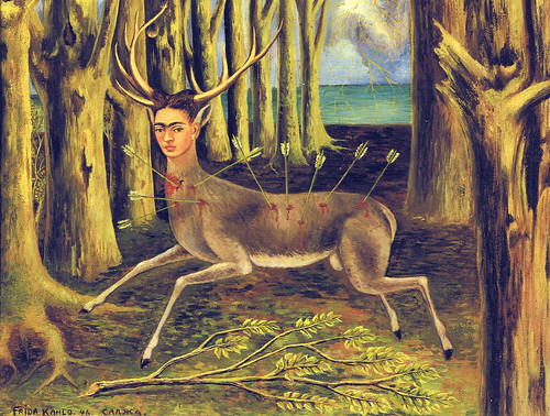 Frida Kahlo - Self-portrait as wounded deer (1946) by petrus.agricola
