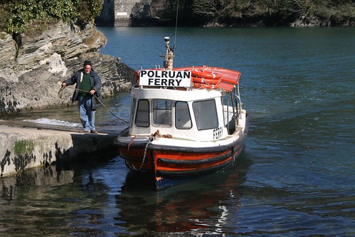 Polruan Ferry, Fowey River, Fowey by Claire Stocker (Stocker Images)