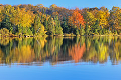 "Autumn Art"  Grand Sable Lake, Pictured Rocks National Lakeshore, Michigan's Upper Peninsula by Michigan Nut