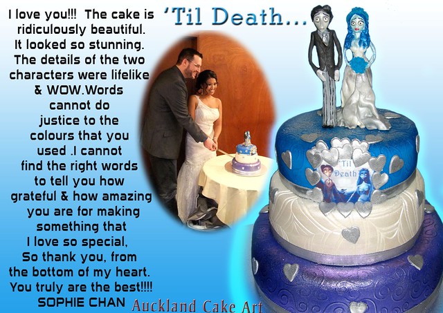 CORPSE BRIDE'TIL DEATH WEDDING CAKE A most unusual request from friend 