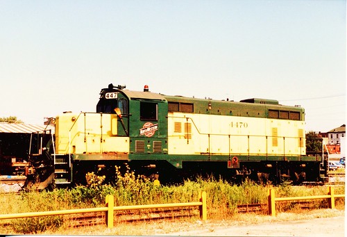 Chicago & NorthWestern Railroad EMD GP-7 road switcher. Sterling Illinois. September 1985. by Eddie from Chicago