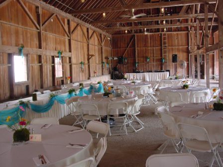Summer wedding reception layout Renter has chosen to use the stage for the 