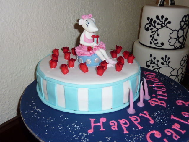 Angelina Ballerina Cake Carla's 3rd Birthday cake side view