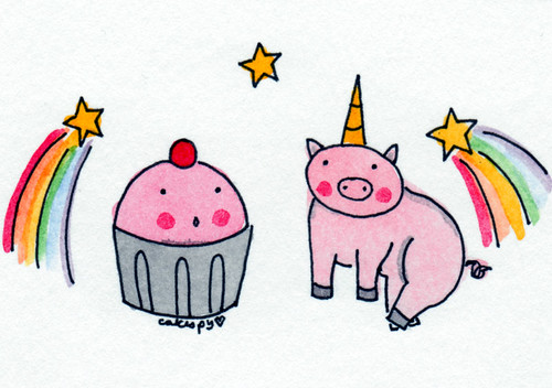 Cuppie and Pig Unicorn