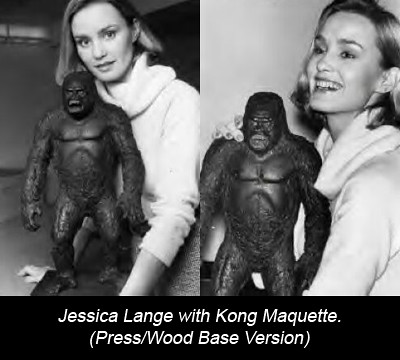 Behind the Scenes King Kong 1976 13 Jessic langu with the maquette of 