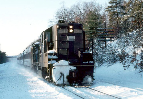 Penn Central commuter train at Wellsley Farms Massachusettes. December 24th, 1975. by Eddie from Chicago