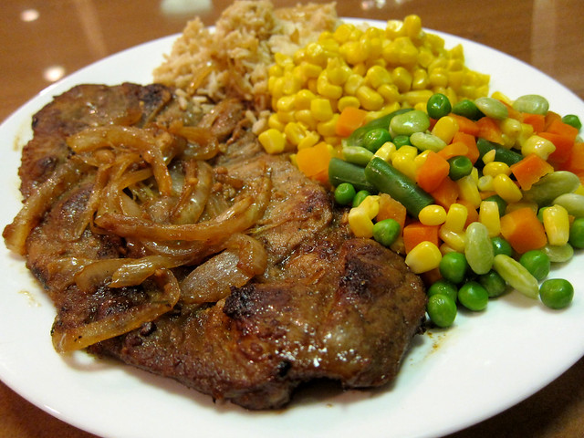 Pork Chop Dinner - First Full Meal! [Recipe 007] | My mom fi… | Flickr