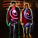 abstract couple - light painting performance