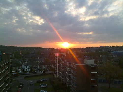 sunset over south london