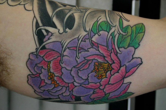 Jason Schroder peony tattoo flower tattoo