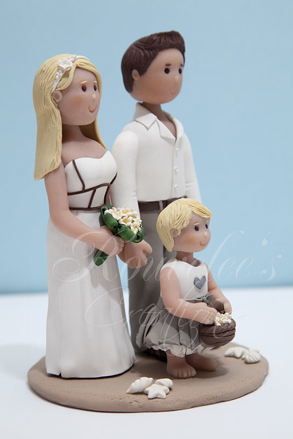 Beach Theme Wedding Cake Topper Made this for a couple who are having their
