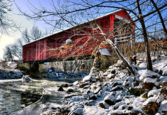 The Red Covered Bridge, Princeton, Illinois
