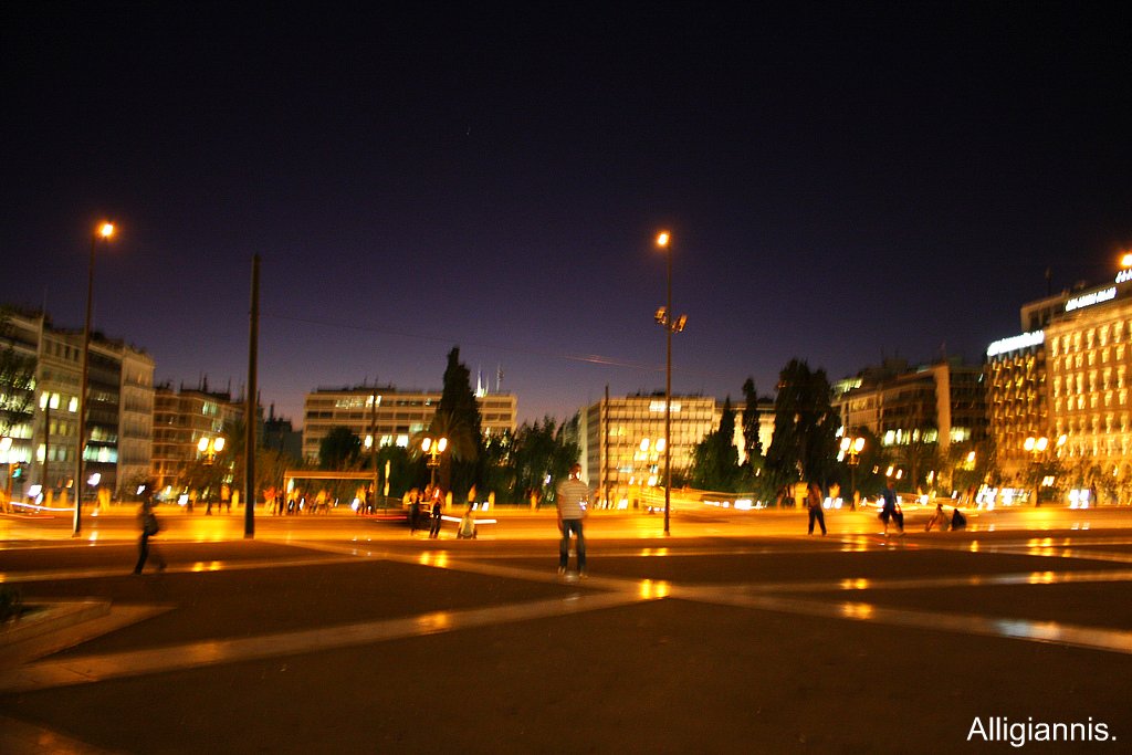 Athens at night.