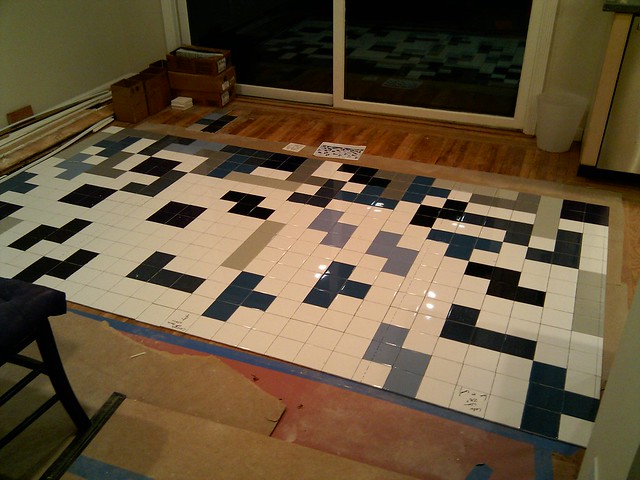 tetris bathroom tiles