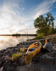 Great spot to park a canoe, in Boundary Waters Canoe Area Wilderness