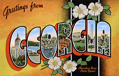 Georgia Large Letter Postcards