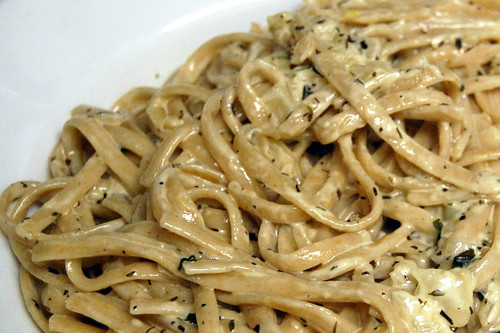 linguine with vodka and herb sauce