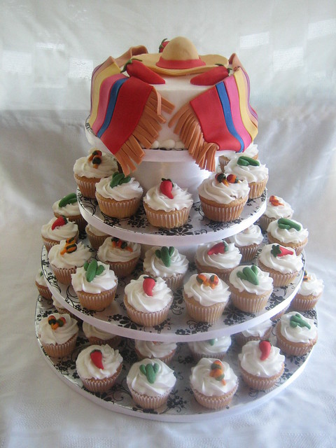 Mexican Themed Wedding Cake Cupcakes