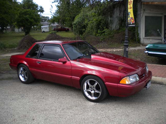 Red Notchback Mustang