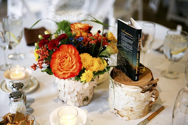 Small reception centerpieces can often go a long way especially with the