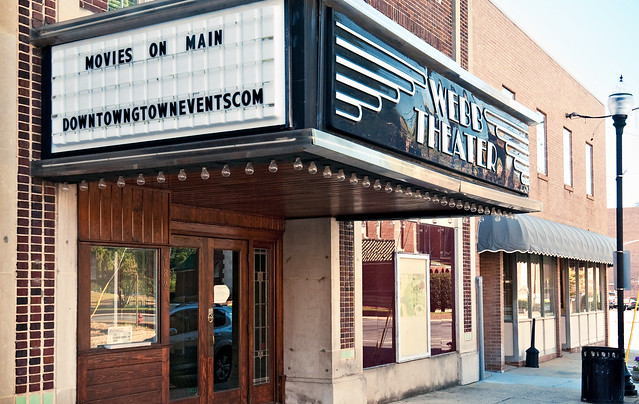 marquee and box office, Webb Theater (1927), 182 South Street, Gastonia